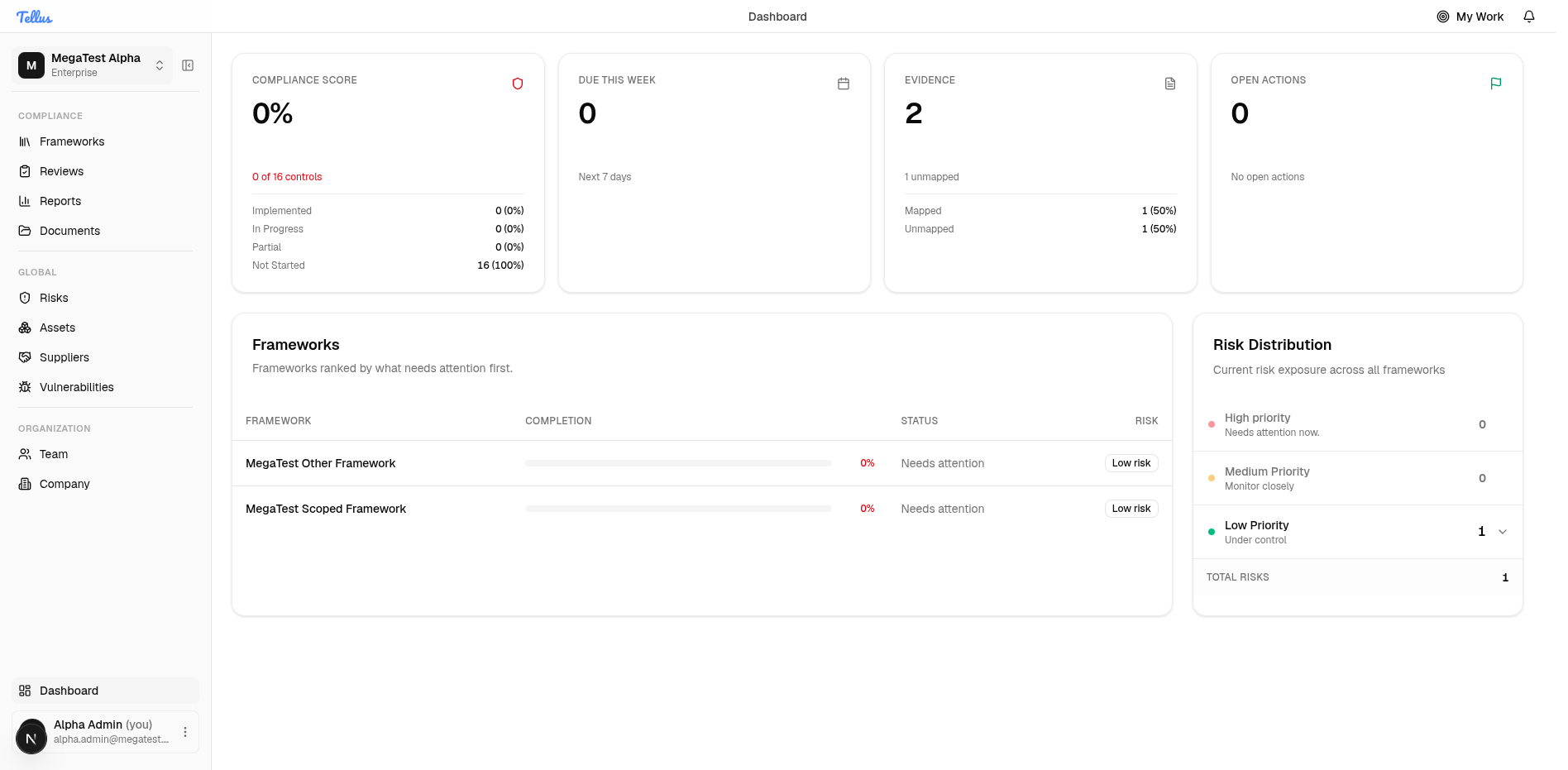 The expanded sidebar with its three groups